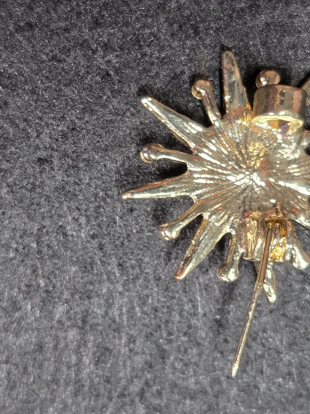 **Gold Tone Crystal Starburst Ring - Women Jewelry** - Picture 2 of 2